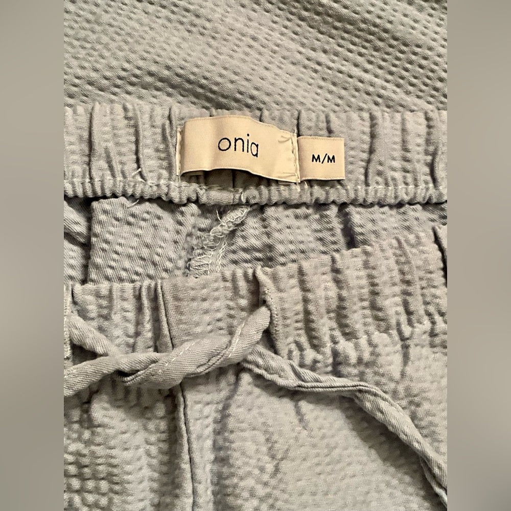 NWT $85 onia Pull on Seersucker Blue Short M - Picture 10 of 11